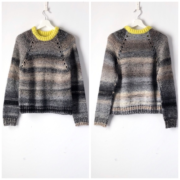 nwt zadig & voltaire kong pa striped wool blend pullover sweater, size small - Picture 4 of 9